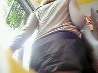 When this babe put such a short skirt on in the morning she couldnt even think that her upskirt panty would be recorded!